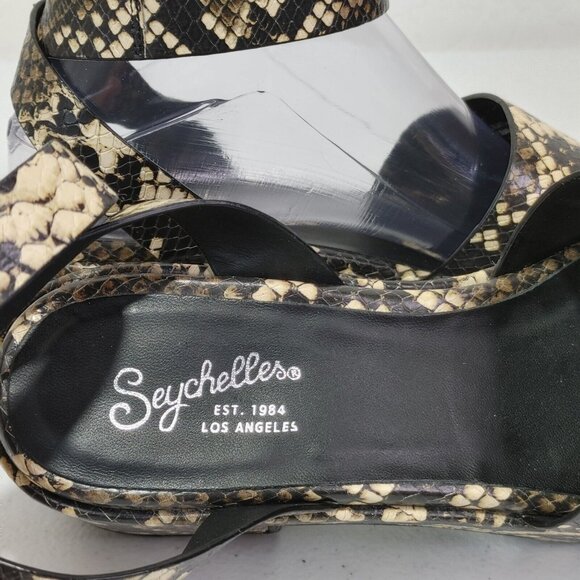 Seychelles Los Angeles Leather Platform Sandals Women's Size 8.5 (Snake … - Picture 11 of 12